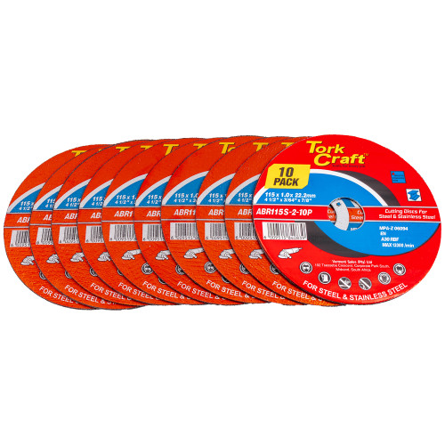 CUTTING DISC STEEL & SS 115 X 1.0 X 22.2 MM 10 PACK CUTTING DISC STEEL & SS 115 X 1.0 X 22.2 MM 10 PACK