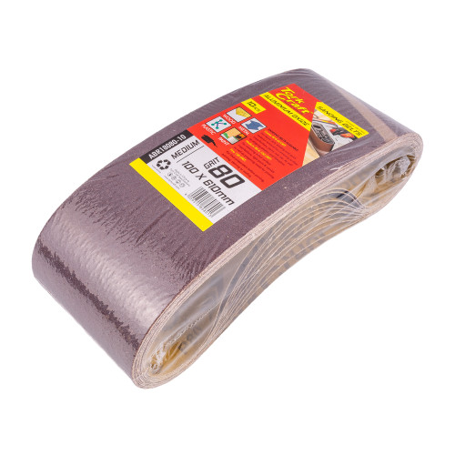 Sanding Belt 100 X 610mm 80 Grit 10/pack