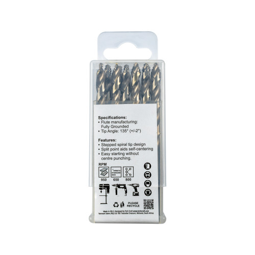 PRECISION-MAX STEP POINT 6.0MM HSS DRILL 10 PACK PRECISION-MAX STEP POINT 6.0MM HSS DRILL 10 PACK
