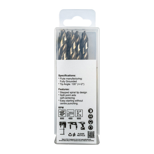 Precision-max Step Point 8.0mm Hss Drill 10 Pack