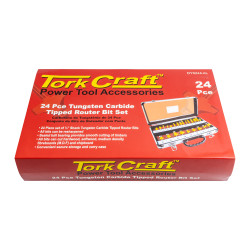 Router Bit Set 24pc Aluminium Case 1/4 Shank