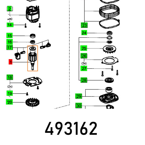 Armature Compl. Ds 400 230v