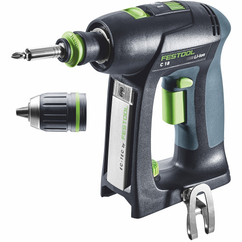 Festool C 18-basic 18v Cordless Drill In Systainer With C-shape Handle