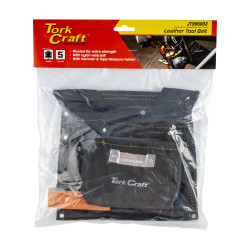 Small Prof Black.leather Tool Belt 5 Pocket