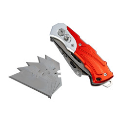 Knife Utility S/steel Blades Foldable With 5 Spare Blades