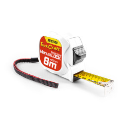 MEASURING TAPE M/LOCK 8M X 25MM PLASTIC CASING