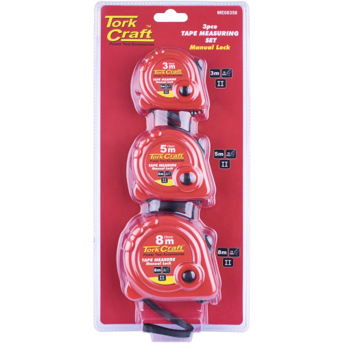 MEASURING TAPE SET 3PC IN PLASTIC CASING  ( 3M & 5M & 8M)