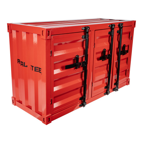 METAL CONTAINER STORAGE BOX 1000 X 400 X 600MM RED 3 DOOR SINGLE SHELF METAL CONTAINER STORAGE BOX 1000 X 400 X 600MM RED 3 DOOR SINGLE SHELF