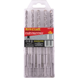 Sds 160mm Drill Bit Set 5pc 2 X6mm, 2 X 8mm, 1x10mm