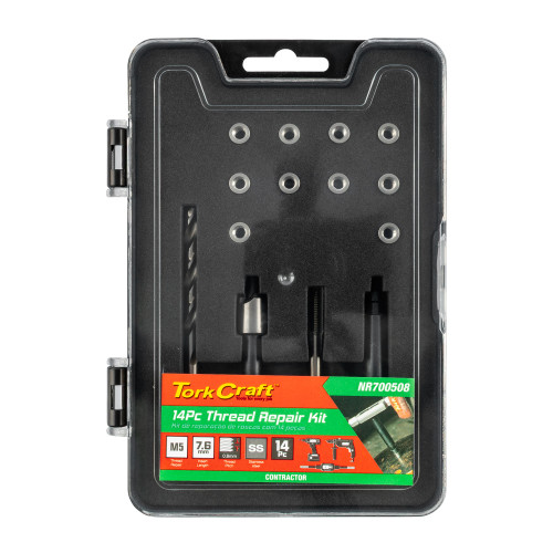 Thread Repair Kit 14pc M5 X 0.8 X 7.6mm Flange Insert