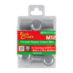 Repl. Insert 10pc M12 X 1.75 X 16.2mm S/steel For Nr7012175