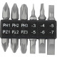 6PC 45MM DOUBLE END BIT SET PH1,2,3 PZ1,2,3 SL3,4,5,6,7MM 6PC 45MM DOUBLE END BIT SET PH1,2,3 PZ1,2,3 SL3,4,5,6,7MM