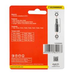 INSERT BIT SET 8PCE TORX T8 - T40 25MM
