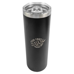 TORK CRAFT STAINLESS STEEL SKINNY TUMBLER C/W STRAW BLACK