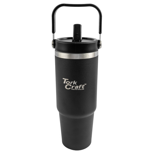 TORK CRAFT STAINLESS STEEL TRAVEL TUMBLER C/W STRAW CHARCOAL 800ML TORK CRAFT STAINLESS STEEL TRAVEL TUMBLER C/W STRAW CHARCOAL 800ML