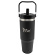 TORK CRAFT STAINLESS STEEL TRAVEL TUMBLER C/W STRAW CHARCOAL 800ML TORK CRAFT STAINLESS STEEL TRAVEL TUMBLER C/W STRAW CHARCOAL 800ML