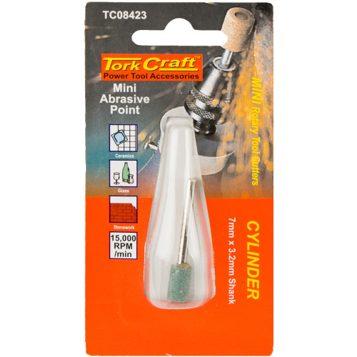MINI ABRASIVE POINT 12.7MM CYL. 3.2MM SHANK MINI ABRASIVE POINT 12.7MM CYL. 3.2MM SHANK