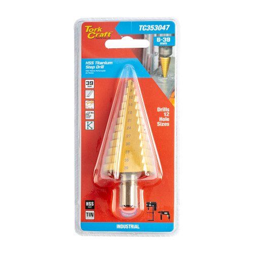 Step Drill Hss 6-39mm M2 Carded