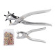 Leather Hole Punch & Grommet Setting Tool Kit C/w 100pc Eyelets 5mm