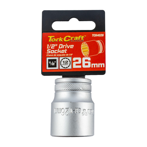 Socket 26mm X 41.8mm 1/2" Drive Crv 12 Point