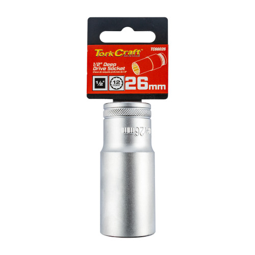 Socket 26mm 1/2" Dr Deep Socket Crv 12 Point