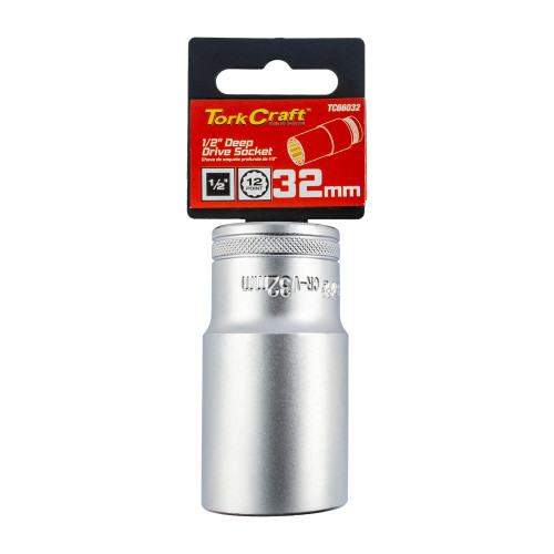Socket 32mm 1/2" Dr Deep Socket Crv 12 Point
