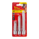 EXTENTION BAR 3PC SET 1/4' 50/75/100MM EXTENTION BAR 3PC SET 1/4' 50/75/100MM