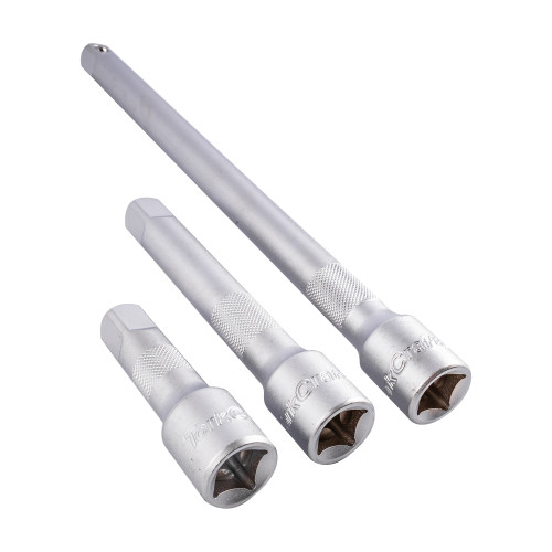 Extention Bar 3pc Set 1/2” 75/125/250mm socket