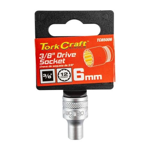 Socket 3/8"dr 6mm 12pt Crv