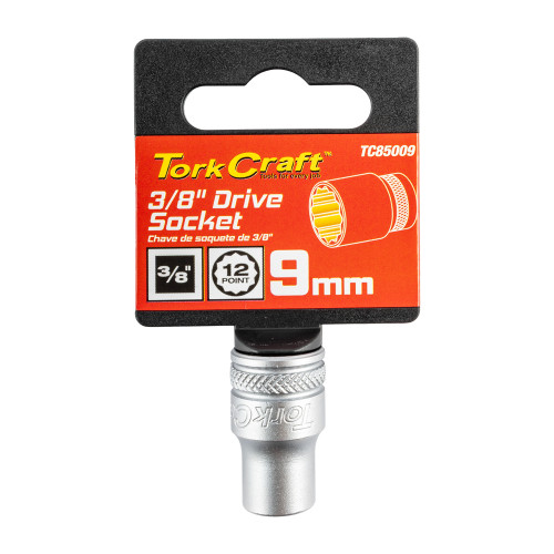 Socket 3/8"dr 9mm 12pt Crv