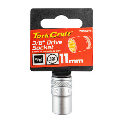Socket 3/8"dr 11mm 12pt Crv