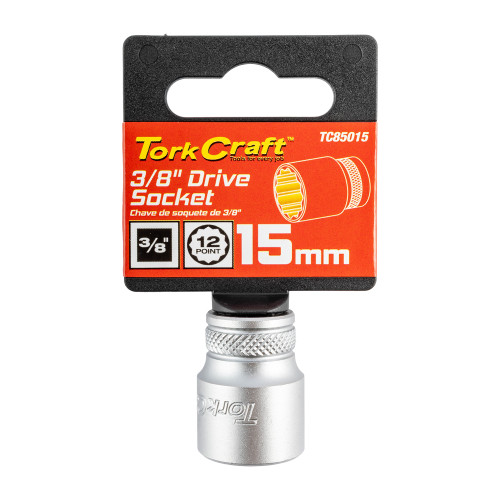Socket 3/8"dr 15mm 12pt Crv