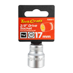 Socket 3/8"dr 17mm 12pt Crv
