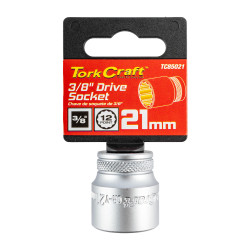 Socket 3/8"dr 21mm 12pt Crv