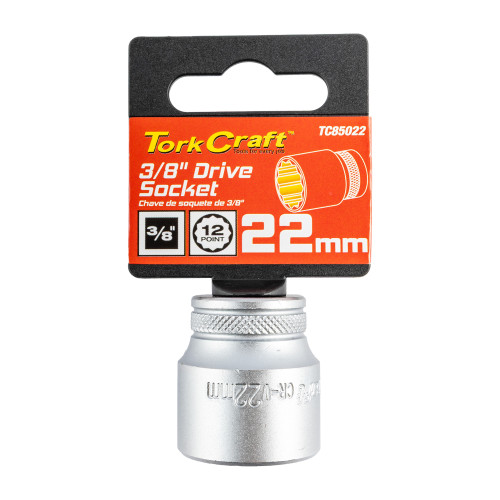 Socket 3/8"dr 22mm 12pt Crv