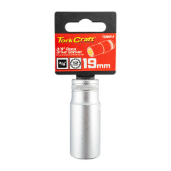 Deep Socket 3/8"dr 19mm 12pt Crv