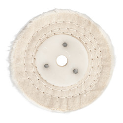 White Buff/mop 100mm X 2 Section X 20mm Thick