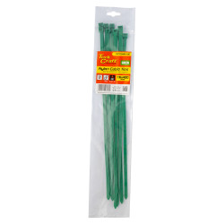 NYLON CABLE TIES 7.6MM X 400MM GREEN 10PC