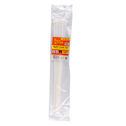 NYLON CABLE TIES 7.6MM X 400MM WHITE 10PC