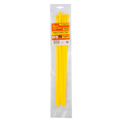 NYLON CABLE TIES 7.6MM X 400MM YELLOW 10PC