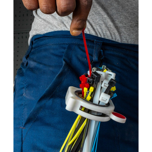 Cable Tie Holder 38mm C/w Carabiner Clip Lumin Material 50pc Ass. Cabl