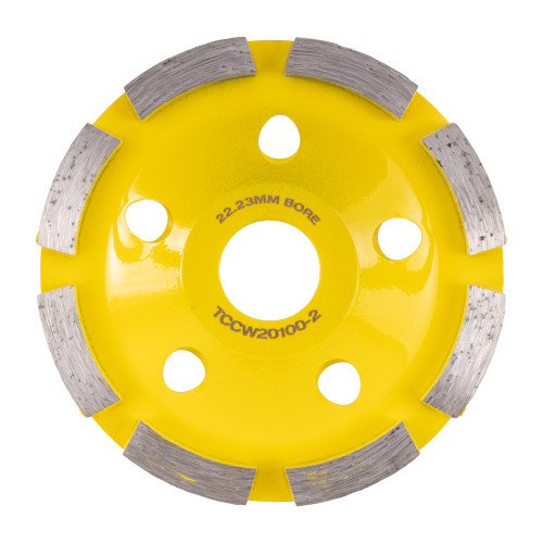 Dia. Cup Wheel 100mm X 22.23mm Single Row Cold Pressed Economy