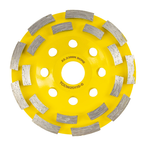 Dia. Cup Wheel 115mm X 22.23mm Dbl Row Cold Pressed Economy