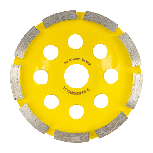 Dia. Cup Wheel 115mm X 22.23mm Single Row Cold Pressed Economy