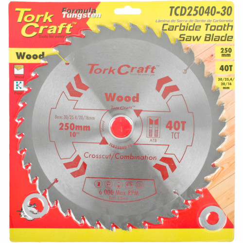 BLADE TCT 250 X 40T30/1/20/16 GENERAL PURPOSE COMBINATION BLADE TCT 250 X 40T30/1/20/16 GENERAL PURPOSE COMBINATION