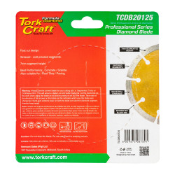 Diamond Blade Segmented 125x22.22mm Sintered Profesional