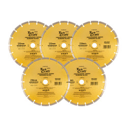 Diamond Blade Segmented 230mm Professional Bulk 5 Pack
