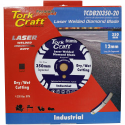 DIAMOND BLADE 350X25.4MM ASPHALT LASER WELDED SEGMENTED TAR