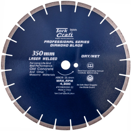 DIAMOND BLADE 350X25.4MM OLD CONCRETE LASER WELDED SEGMENTED DIAMOND BLADE 350X25.4MM OLD CONCRETE LASER WELDED SEGMENTED