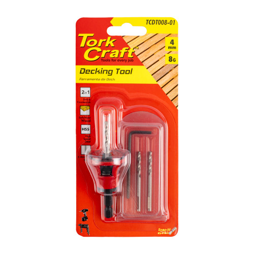 Decking Tool 8g Std Head Pre-drill & Countersink